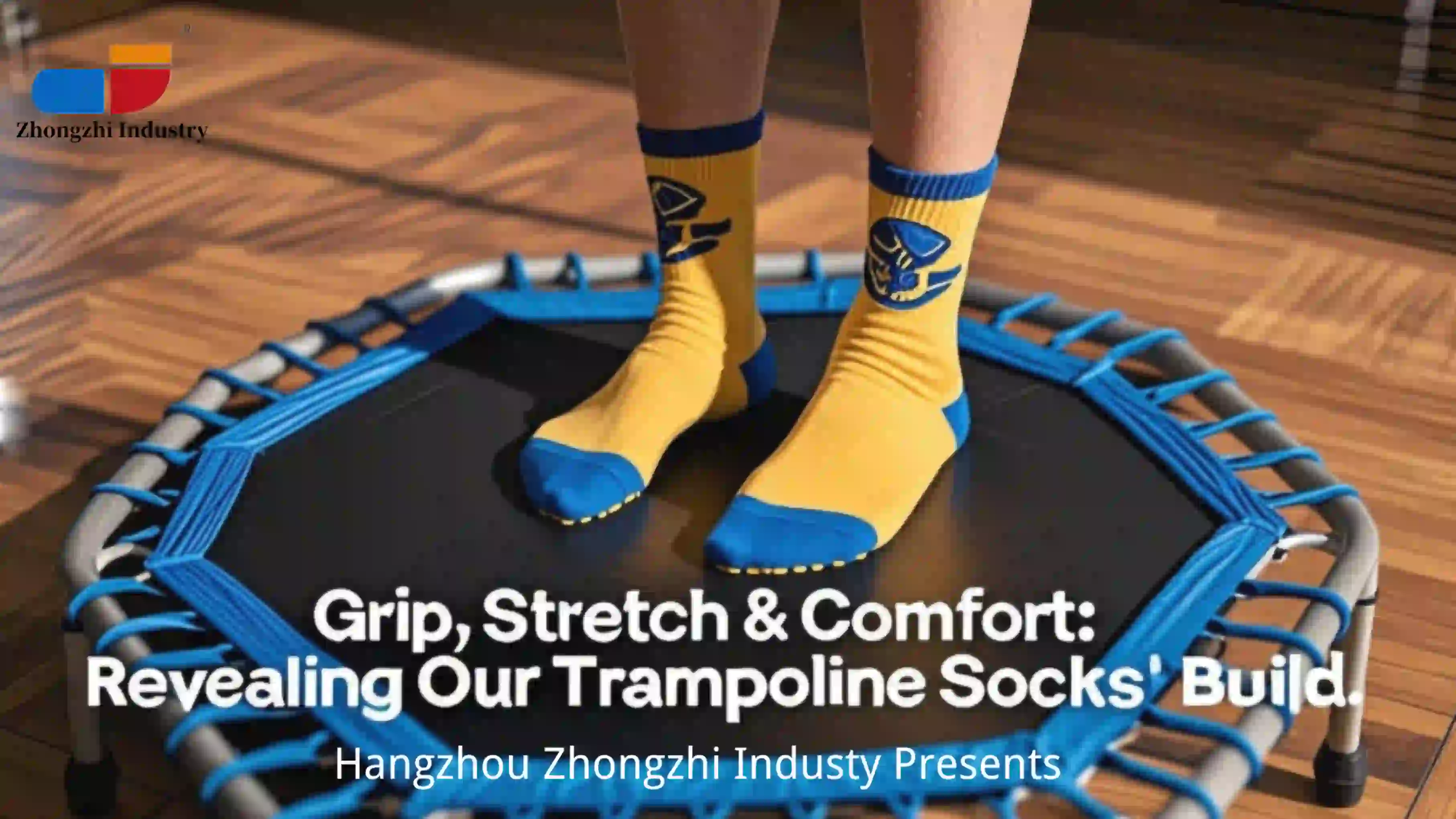 Grip, Stretch & Comfort: Revealing Our Trampoline Socks' Build.